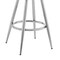 Armen Living Maxen 30" Gray Faux Leather and Brushed Stainless Steel Swivel Bar Stool LCMXBABSGR30 - alternate 4